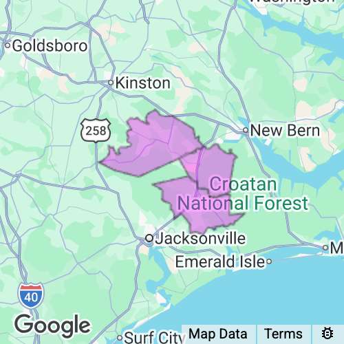 JONES county map