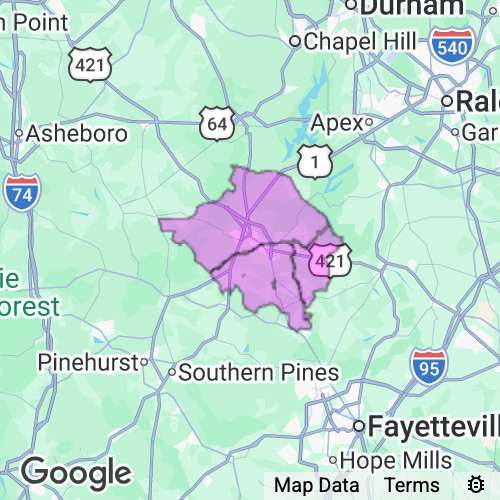 LEE county map