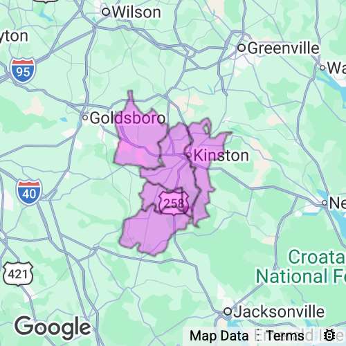 LENOIR county map