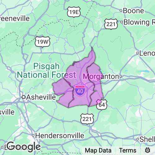 MCDOWELL county map