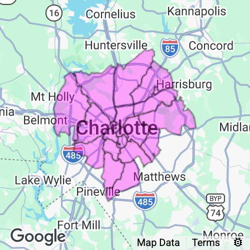 MECKLENBURG (Charlotte metro) county map