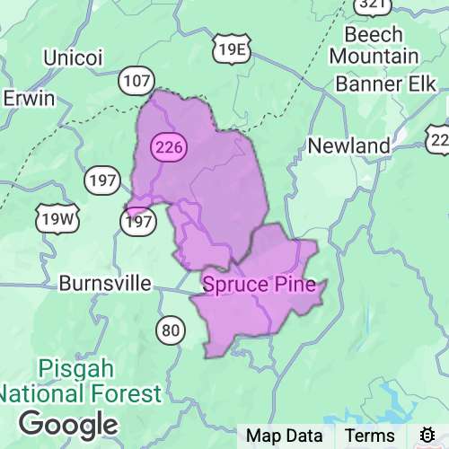 MITCHELL county map