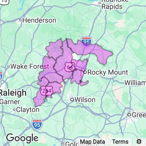 NASH county map