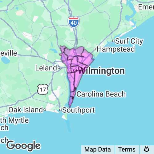 NEW HANOVER county map