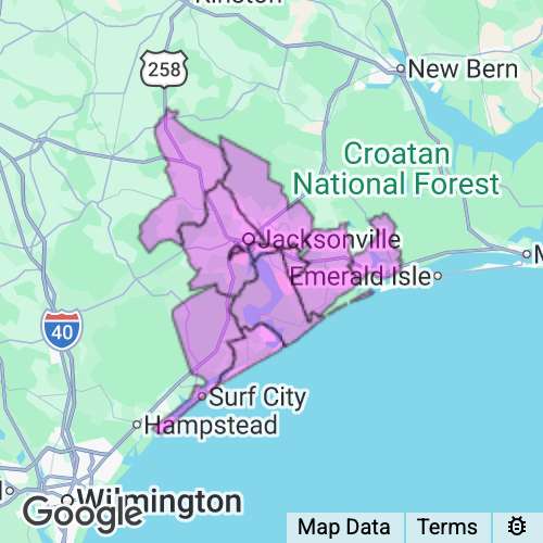 ONSLOW county map