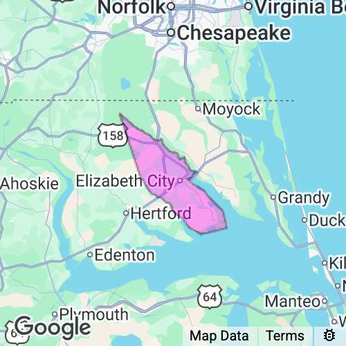 PASQUOTANK county map
