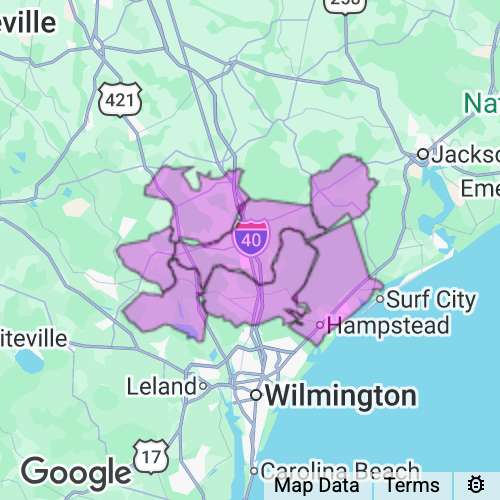 PENDER county map