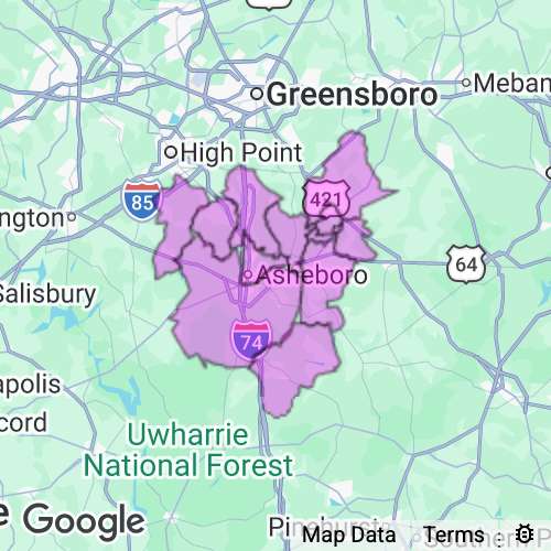 RANDOLPH county map