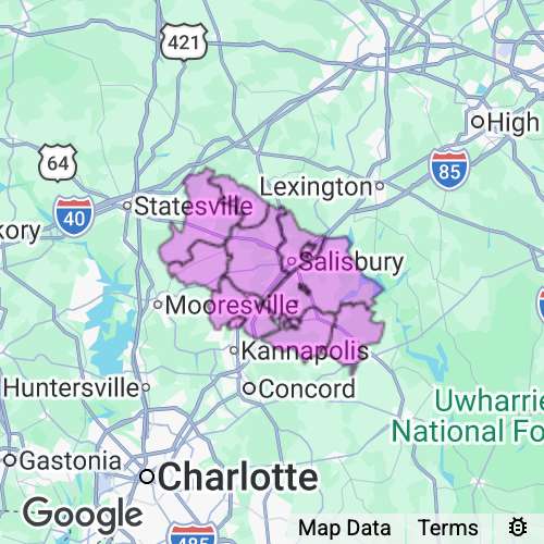 ROWAN county map