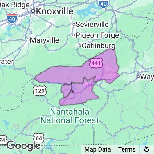 SWAIN county map