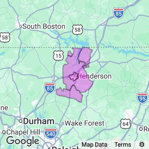 VANCE county map