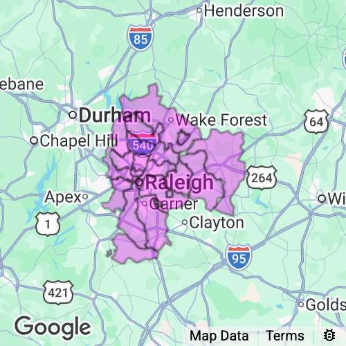 WAKE (East) county map