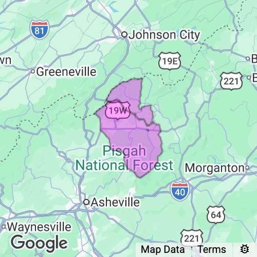 YANCEY county map