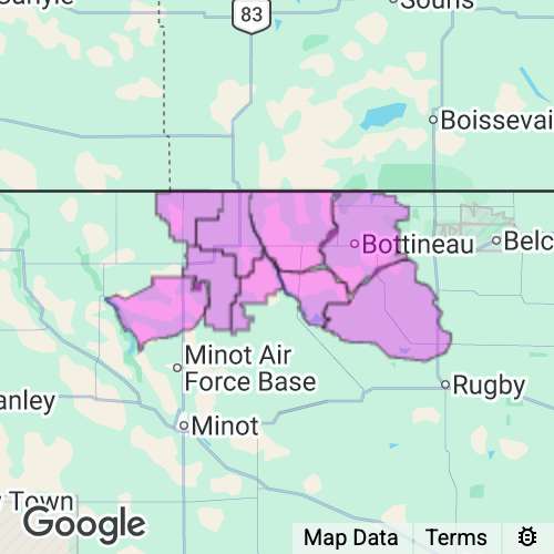 Bottineau County North Dakota real estate agent mailing area