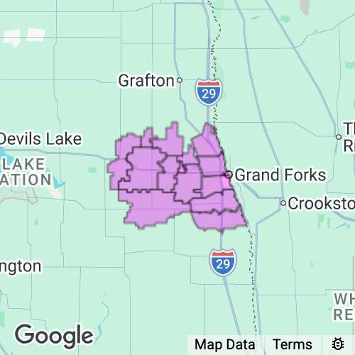 Grand Forks County North Dakota real estate agent mailing area