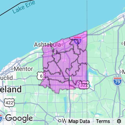 Ashtabula County Ohio real estate agent mailing area
