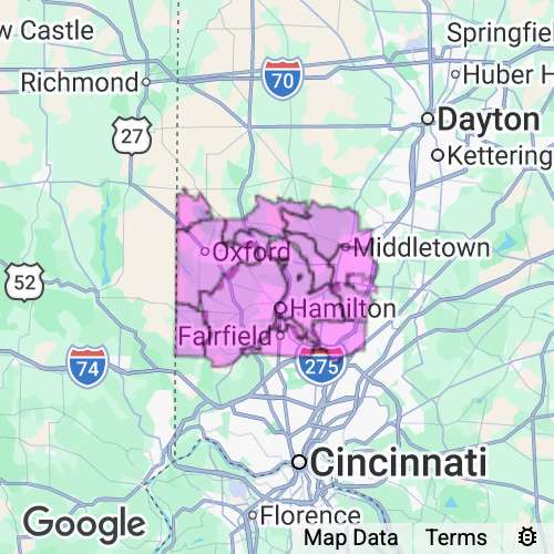 Butler County Ohio real estate agent mailing area