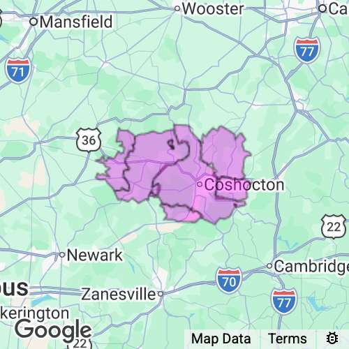 Coshocton County Ohio real estate agent mailing area