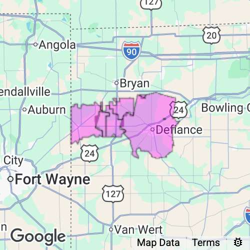 Defiance County Ohio real estate agent mailing area