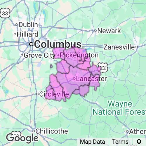 Fairfield County Ohio real estate agent mailing area