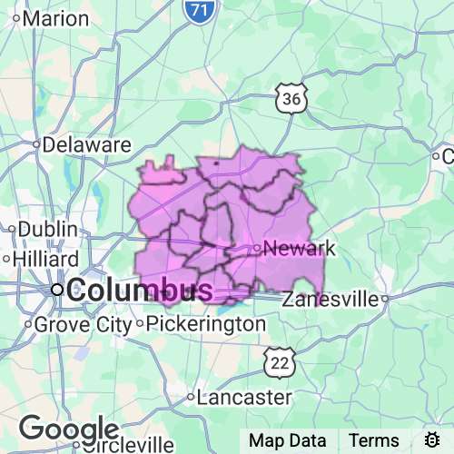 Licking County Ohio real estate agent mailing area