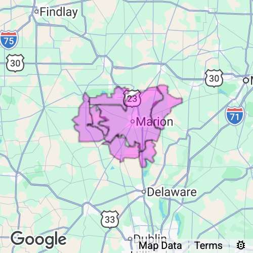 Marion County Ohio real estate agent mailing area