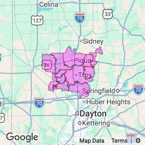 Miami County Ohio real estate agent mailing area