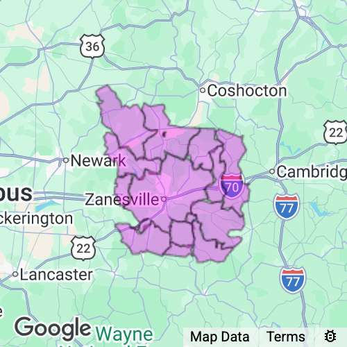 Muskingum County Ohio real estate agent mailing area