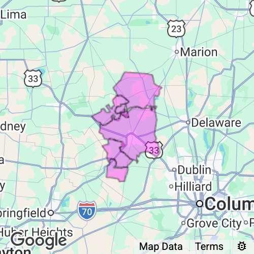 Union County Ohio real estate agent mailing area