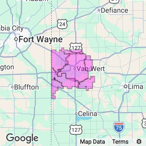 Van Wert County Ohio real estate agent mailing area