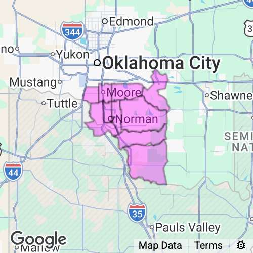 Cleveland County Oklahoma real estate agent mailing area