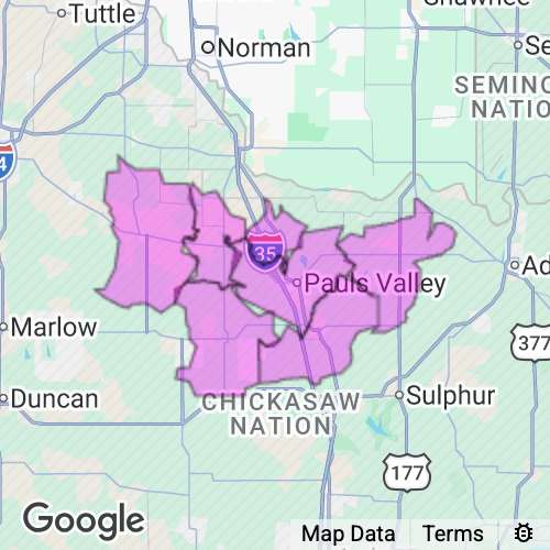Garvin County Oklahoma real estate agent mailing area