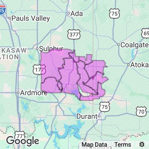 Johnston County Oklahoma real estate agent mailing area