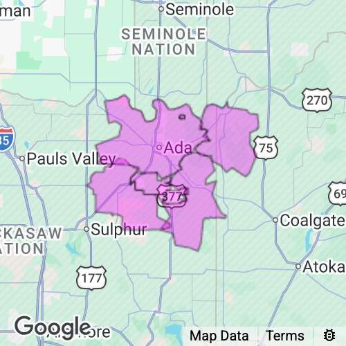 Pontotoc County Oklahoma real estate agent mailing area