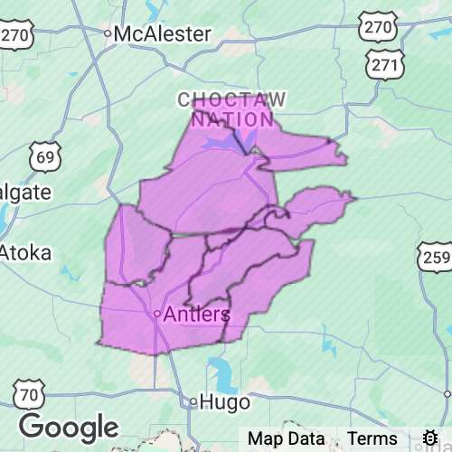 Pushmataha County Oklahoma real estate agent mailing area