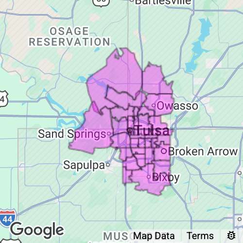 Tulsa County Oklahoma real estate agent mailing area