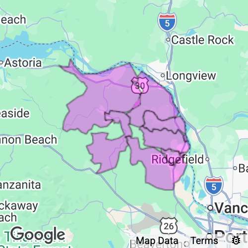 Columbia County Oregon real estate agent mailing area