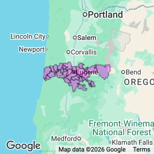 Lane County Oregon real estate agent mailing area