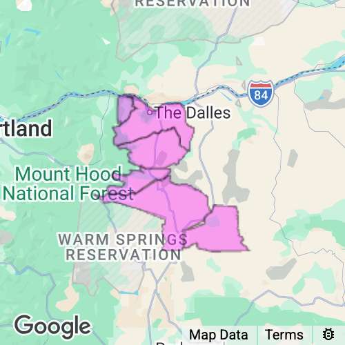 Wasco County Oregon real estate agent mailing area