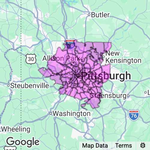 Allegheny County Pennsylvania real estate agent mailing area