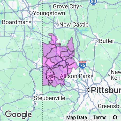 Beaver County Pennsylvania real estate agent mailing area