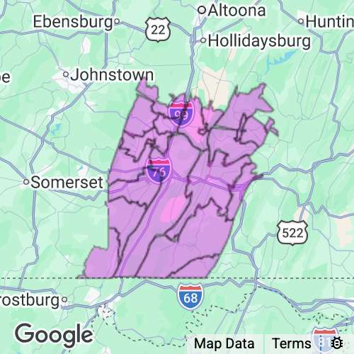Bedford County Pennsylvania real estate agent mailing area