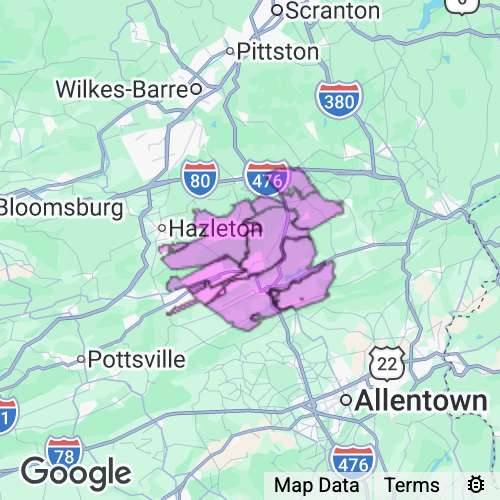 Carbon County Pennsylvania real estate agent mailing area