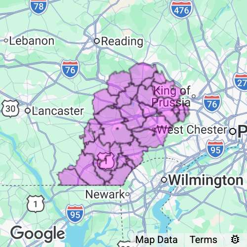 Chester County Pennsylvania real estate agent mailing area
