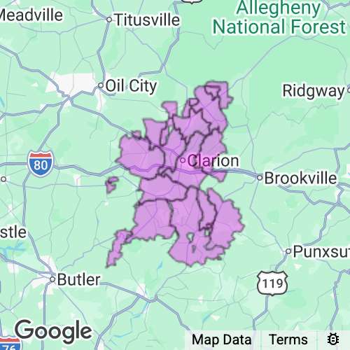 Clarion County Pennsylvania real estate agent mailing area