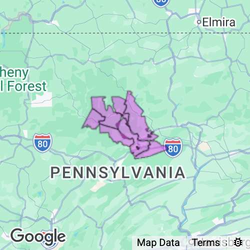 Clinton County Pennsylvania real estate agent mailing area