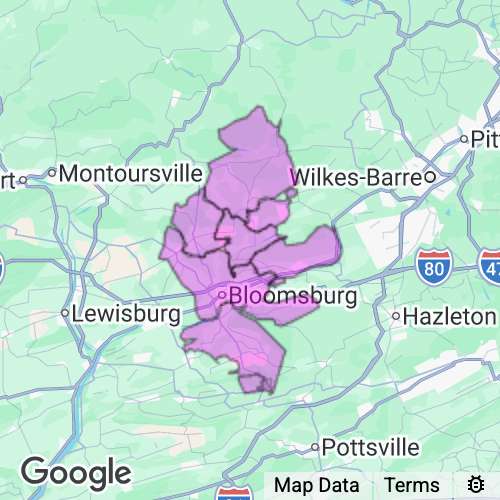 Columbia County Pennsylvania real estate agent mailing area