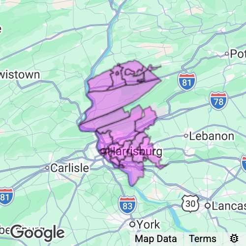 Dauphin County Pennsylvania real estate agent mailing area