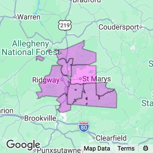 Elk County Pennsylvania real estate agent mailing area