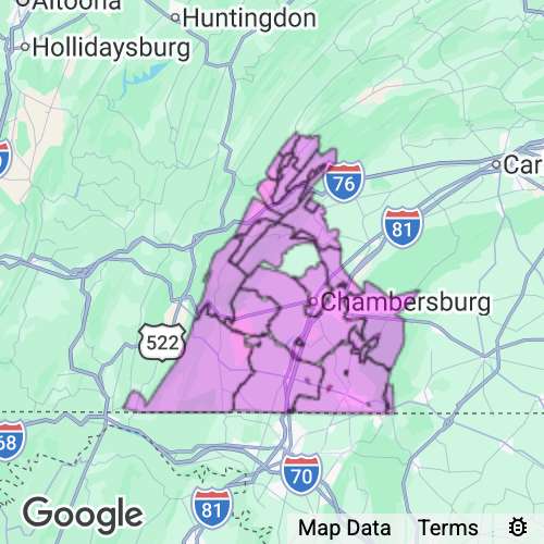 Franklin County Pennsylvania real estate agent mailing area